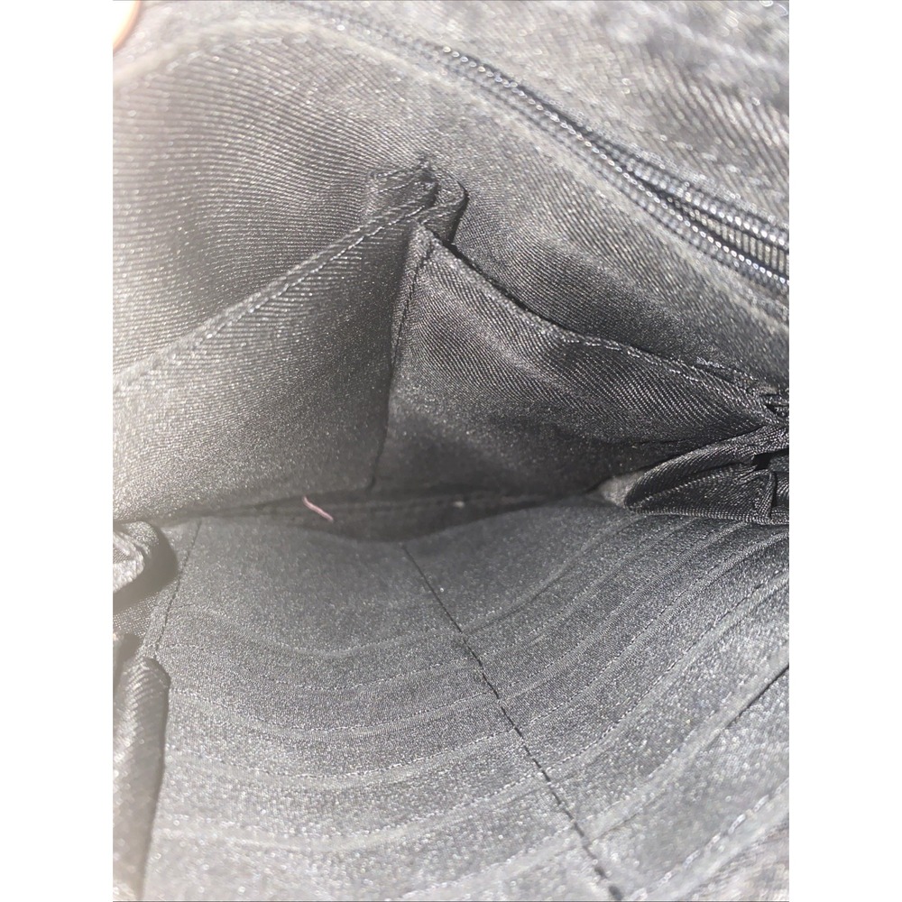 Vintage Fossil Crossbody Bag Purse Black Leather Womens Small Tote School - Picture 3 of 7